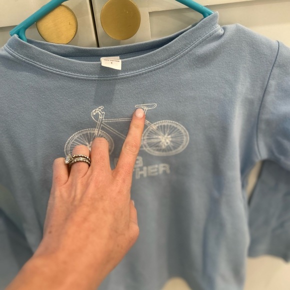 Blue Big Brother Bicycle Shirt 100% cotton *tiny stain see photo* - Picture 3 of 4